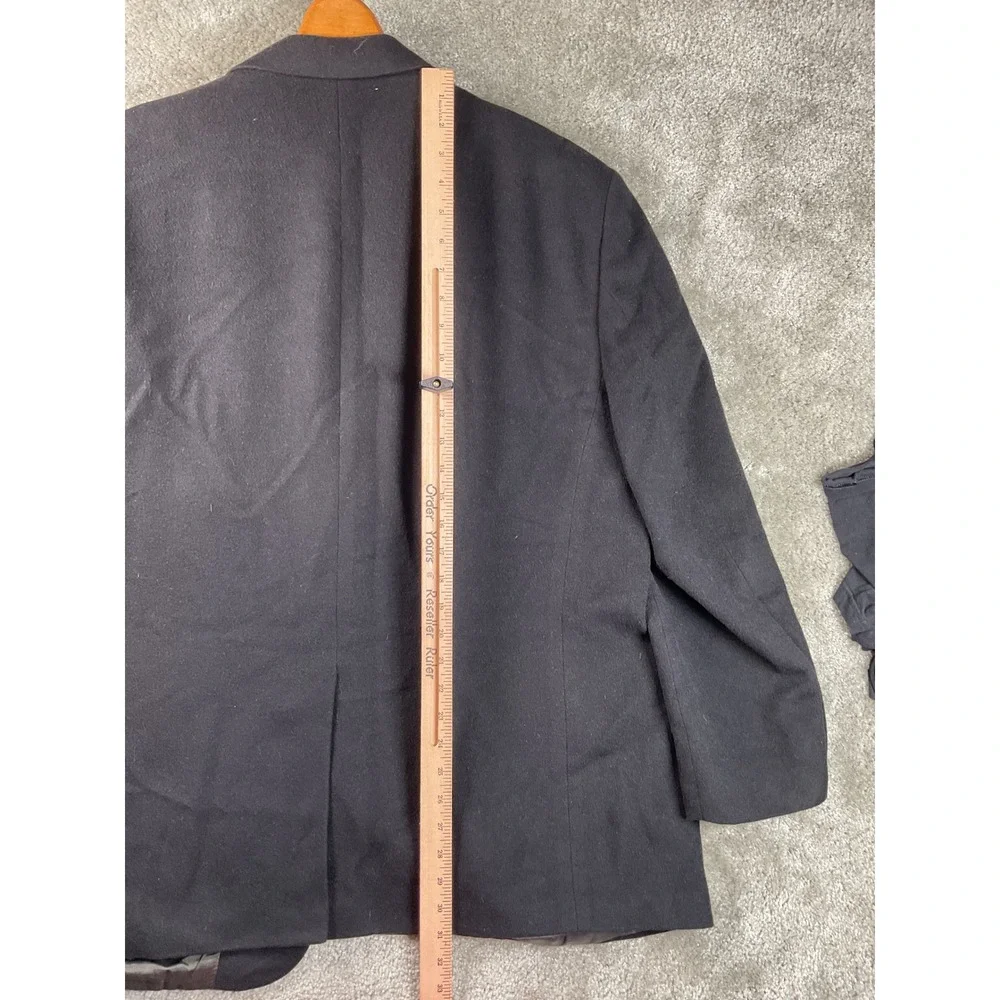 Joseph & Feiss Blazer Mens 48 Regular Black Excellent 100% Camel Hair Sport Coat